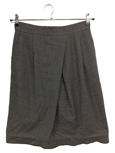 LANIDOR Damen Bleistiftrock Gr. 36/S Kariert Grau Business Elegant Midirock