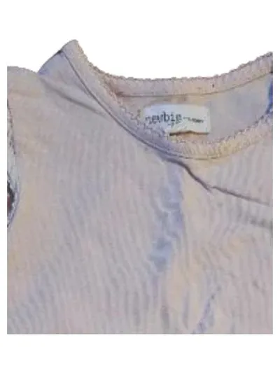 Newbie Mädchen T-Shirt Gr. 92 Rosa Ärmellos Rüschen Baumwolle