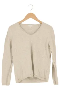 BROOKSHIRE Herren Pullover Gr. 52/L Beige Casual Baumwolle V-Ausschnitt 1