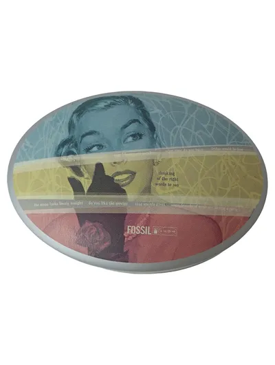 FOSSIL Schmuckschatulle Vintage Oval Mehrfarbig Metall Dose Box