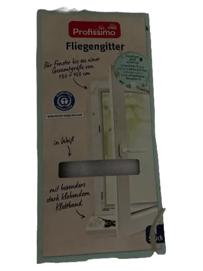 Profissimo Fliegengitter für Fenster 130x150 cm Weiß Insektenschutz NEU
