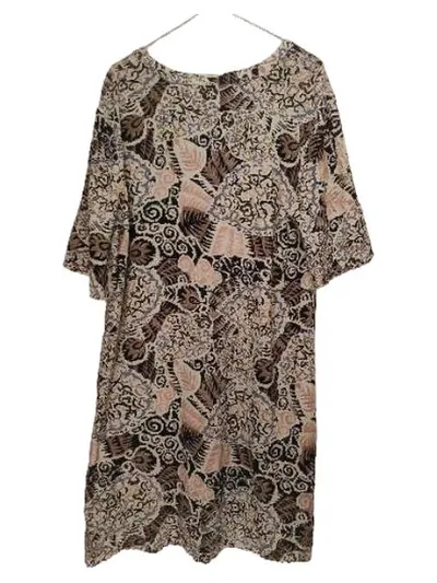 FREE/QUENT Damen Tunikakleid XL Bohemian Paisley Viskose Mehrfarbig