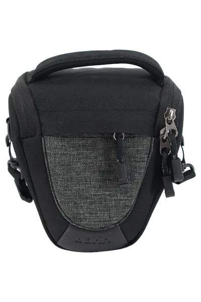 DöRR Kameratasche Schwarz Polyester Fototasche Schultertasche 18cm Höhe