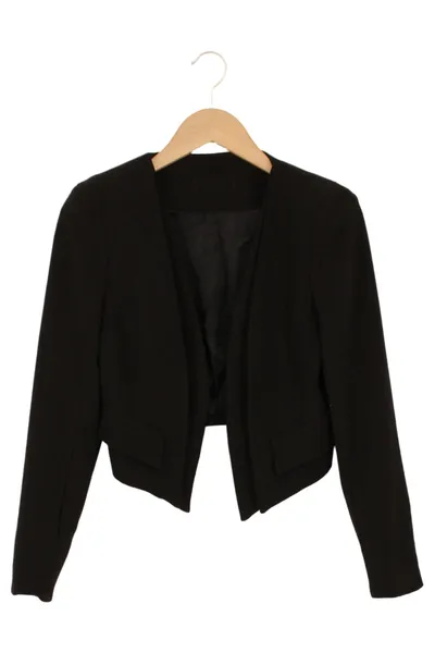 CLOSET LONDON Damen Blazer Schwarz Gr. 36/S Elegant Business Cropped Jacke