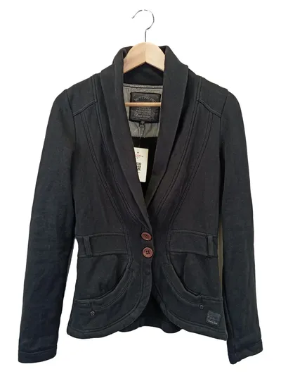 SOCCX Damen Sweatjacke Schwarz Gr. 36/S Klassisch Baumwolle