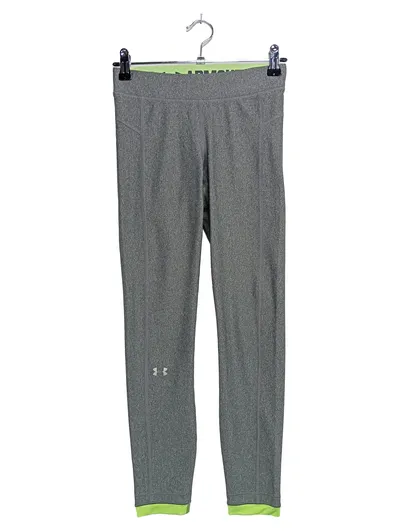 UNDER ARMOUR Damen Leggings XS Grau Meliert Sportlich Heatgear Compression