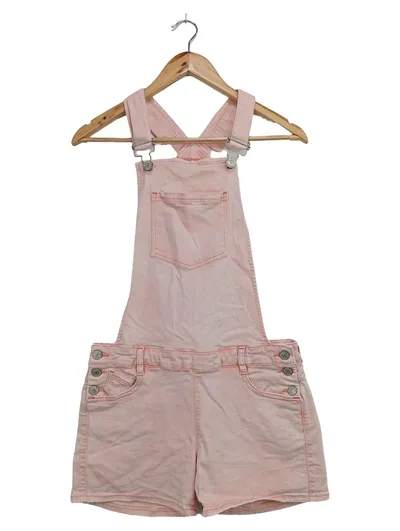 GUESS Damen Latzhose Shorts W26 Rosa Casual Baumwolle Overall Jeans