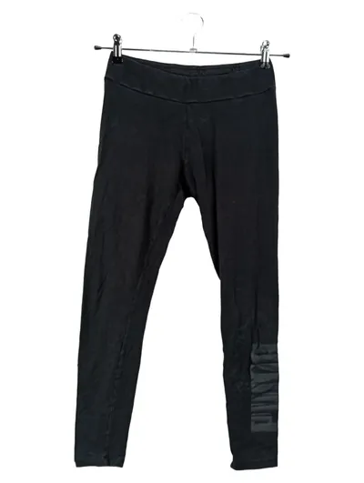 PUMA Damen Leggings Sportlich Schriftzug Schwarz Gr. 34/XS