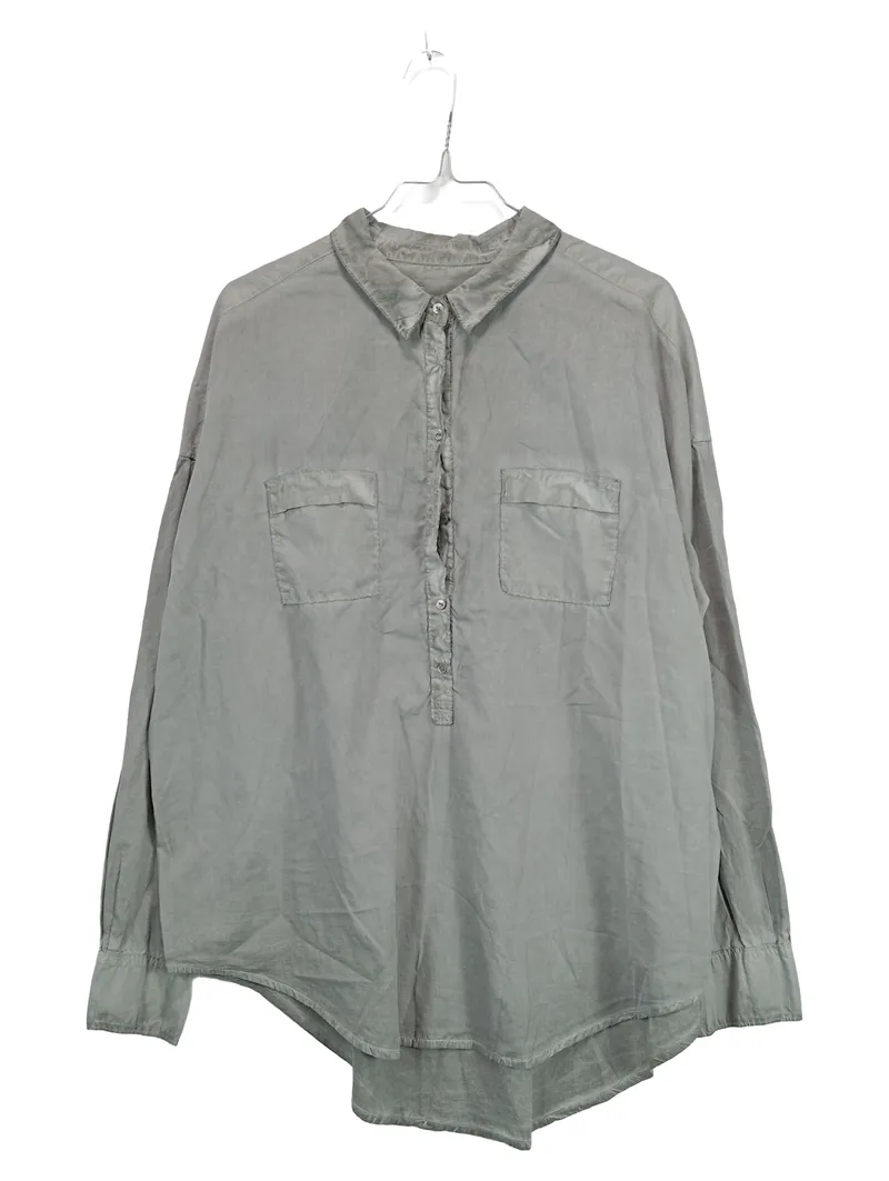 Better Rich Damen Freizeithemd Bluse Oliv Gr. M Baumwolle Casual 2