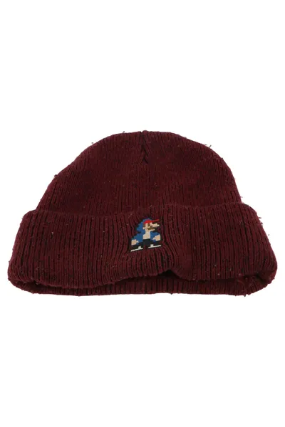 IRIEDAILY Mütze Herren Rot Beanie Acryl Logo-Print Casual Streetwear Winter