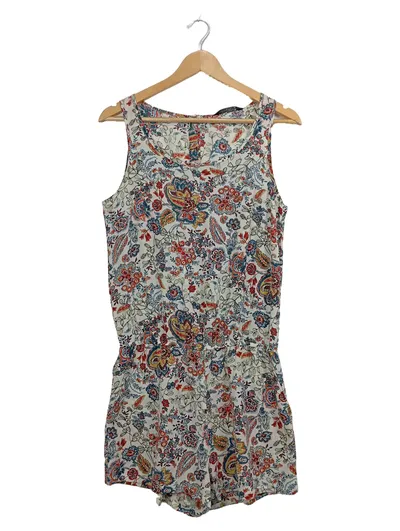 ONLY Damen Jumpsuit Gr. 36/S Paisley Blumenmuster Mehrfarbig Boho