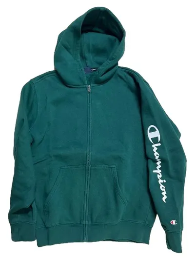 Champion Kapuzenpullover Hoodie Zip Herren Gr. M Grün Sweatjacke