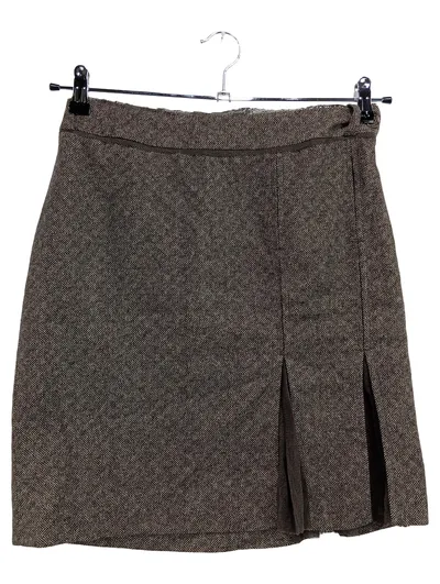 LIU JO Damen Minirock Gr. 42/XL Braun Fischgrätenmuster Herbst/Winter