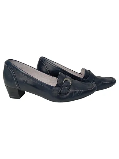 HUSH PUPPIES Loafer mit Schnalle Damen Pumps Schwarz Leder Gr. 38