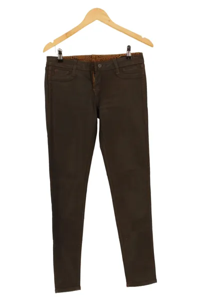 BLEULAB Damen Straight Leg Jeans W26/34/XS Braun Stretch Hose Uni