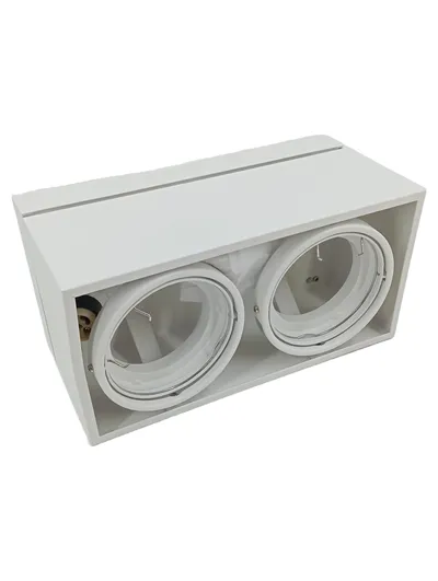 SLV Deckenleuchte Modern Weiß 117111 GU10 2x75W max. Deckenstrahler