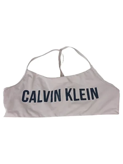 CALVIN KLEIN Damen Sport BH Gr. S Rosa Logo-Print Performance