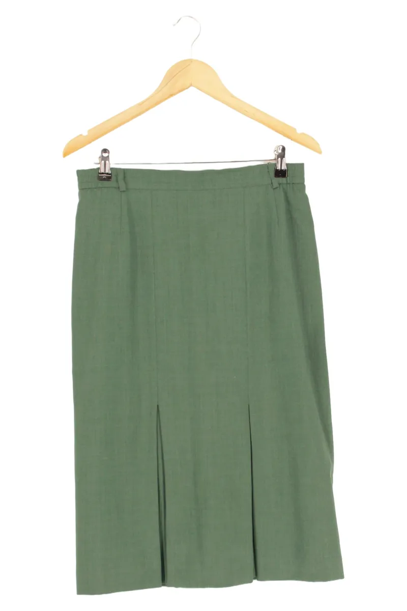 DEL MOD A-Linienrock Damen M/38 Grün Klassisch Elegant Midirock Wolle 1
