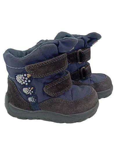 ELEFANTEN Kinder Stiefel Gr. 20 Blau Klettverschluss Herbst Winter Casual