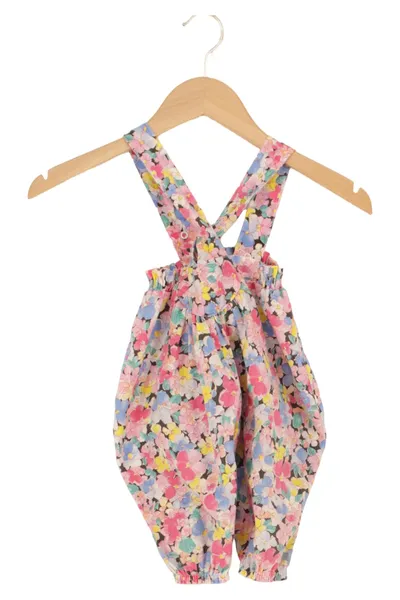 OVANTI Kinder Latzhose 98/104 Mehrfarbig Blumenmuster Verspielt Casual
