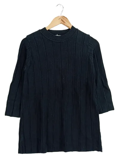 ARMEDANGELS Pullover Damen Gr. 34/XS Schwarz Rippstrick 3/4-Arm