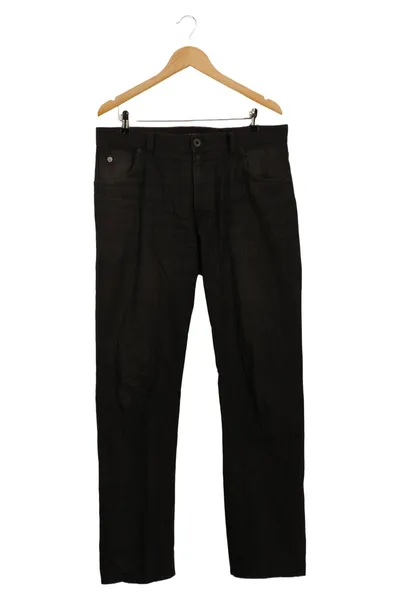 ALBERTO Herren Stoffhose W35/L34 Schwarz Business Klassisch XL