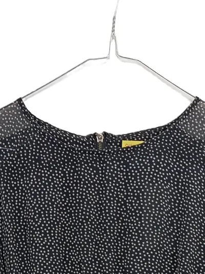 Catherine Malandrino Damen Kleid Gr. 36 Schwarz Gepunktet Chiffon