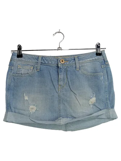 GUESS Jeansrock Mini Blau Damen Gr. 36/S Streetwear Vintage Strass Cut-Out