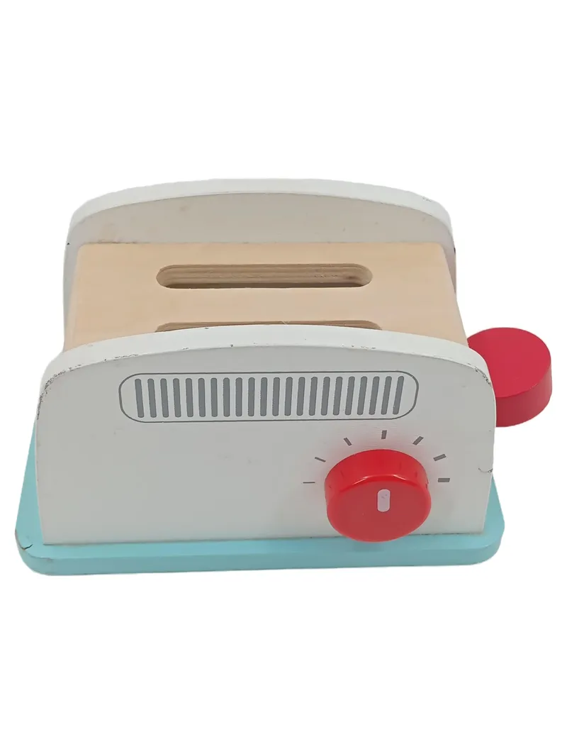 PLAYTIVE Spielküche Zubehör Toaster Holz Mehrfarbig Kinder Spielzeug 1