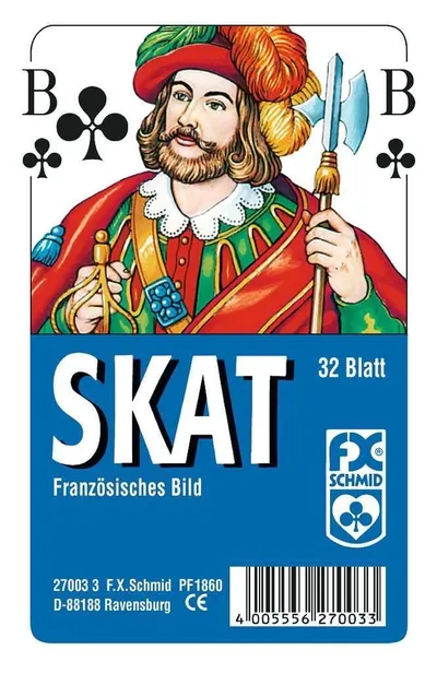 Skat Kartenspiel Französisches Bild 32 Blatt F.X. Schmid Spielkarten