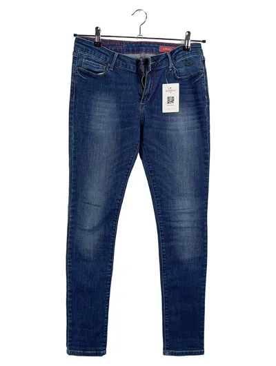 Cross Jeans Damen Straight Leg Jeans Blau W28 L32 Stretch Casual