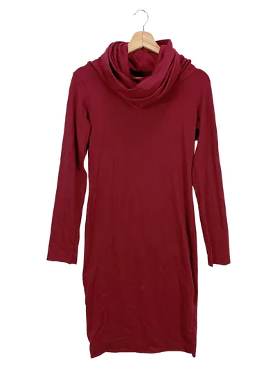 LABO.ART Damen Freizeitkleid Rot Gr. 38/M Rollkragen Minimalistisch