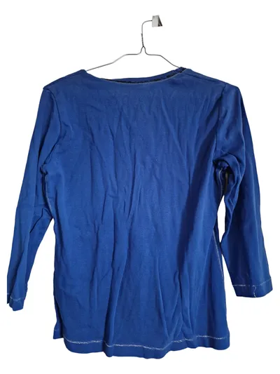 Gerry Weber Langarmshirt Damen Gr. 38 Blau Nieten Baumwolle Modern Print