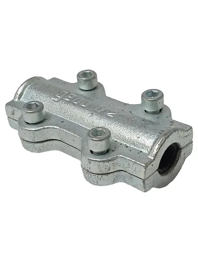 GEBO Rohr Reparatur Schelle 1 1/2 Zoll Sanitär Rohrschelle Silber