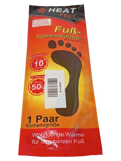 G&M HEAT FEET Fuß-Sohlenwärmer Outdoor Einmalnutzung Weiß Uni
