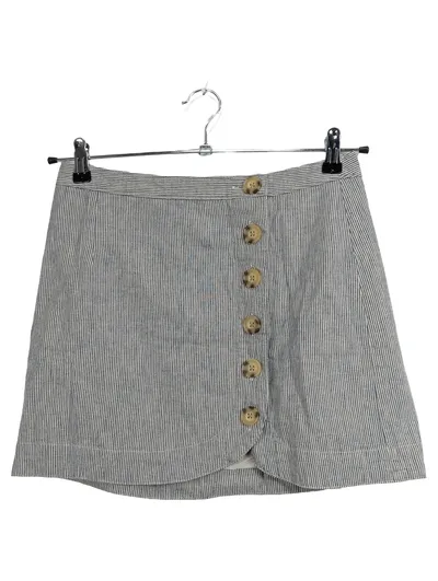 Abercrombie & Fitch Rock Damen Minirock Gr. 36/S Blau Gestreift Knöpfe Sommer
