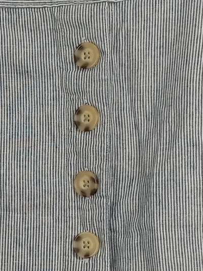 Abercrombie & Fitch Rock Damen Minirock Gr. 36/S Blau Gestreift Knöpfe Sommer