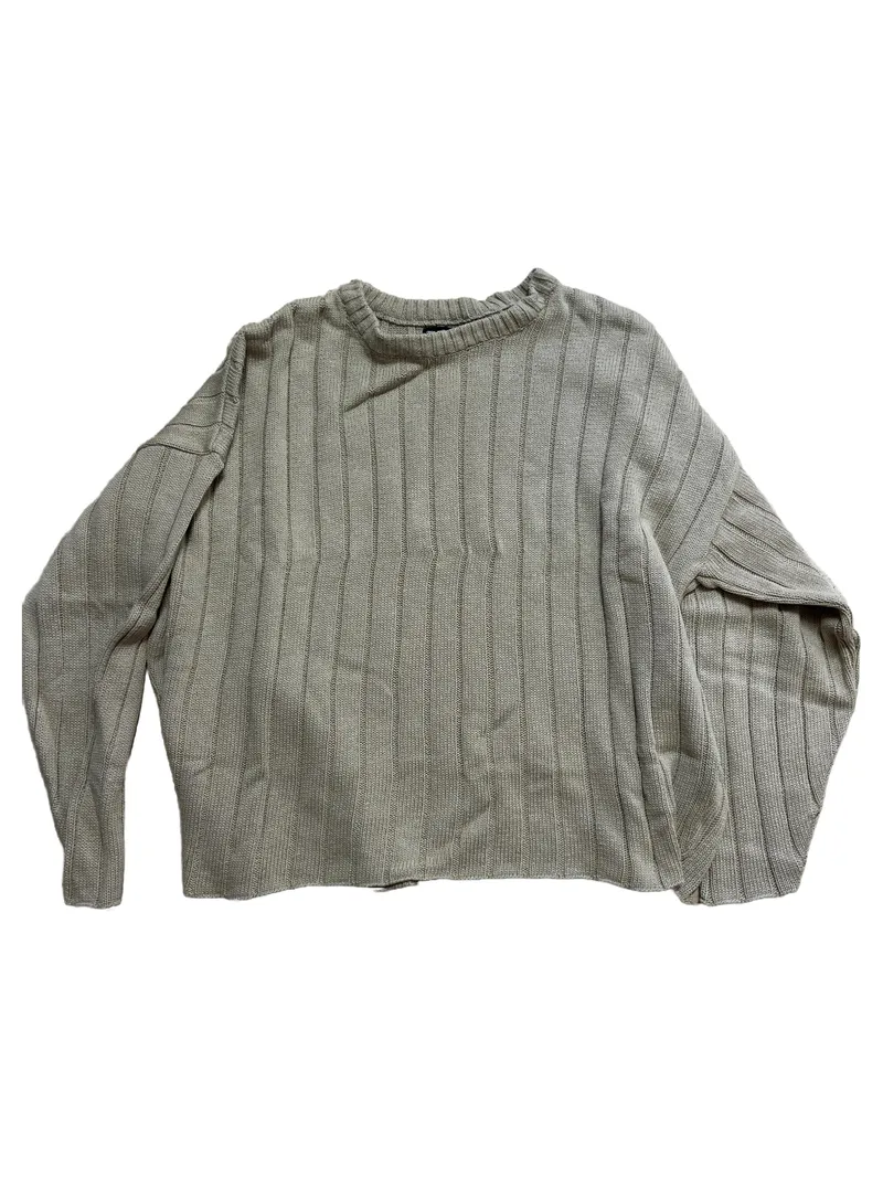 ASOS Design Pullover Damen Gr. L 40 Beige Strickpullover Rippstrick Casual 5