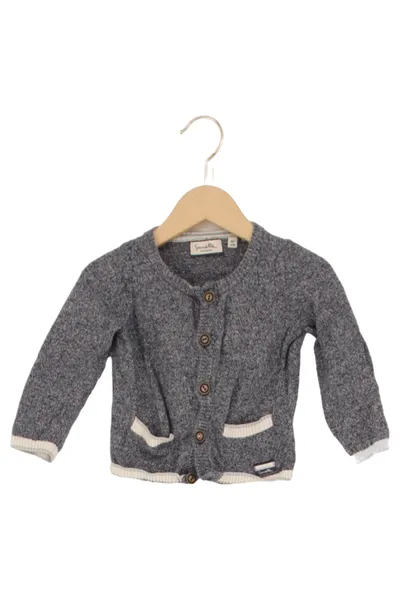 SANETTA Strickjacke Baby Kinder Gr. 80 Grau Casual Baumwolle