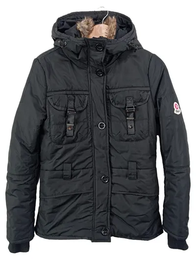 aiki Damen Winterjacke Schwarz Outdoor Kapuze Einheitsgröße