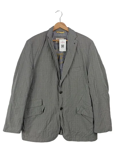 CAMEL ACTIVE Sakko Herren Kariert Grau Gr. 54/XXL Casual Business Jackett