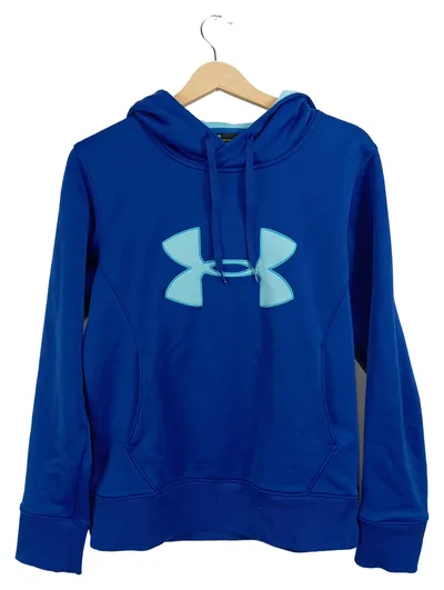 Under Armour Damen Hoodie Kapuzenpullover Gr. 36/S Blau Logo Sport Sweatshirt