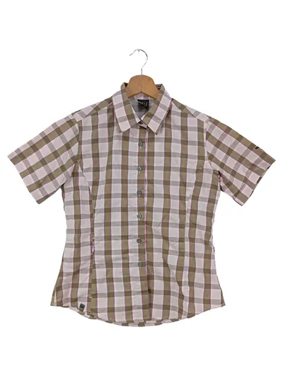 SALEWA Damen Hemdbluse Kariert Kurzarm Outdoor Gr. 36/S Mehrfarbig
