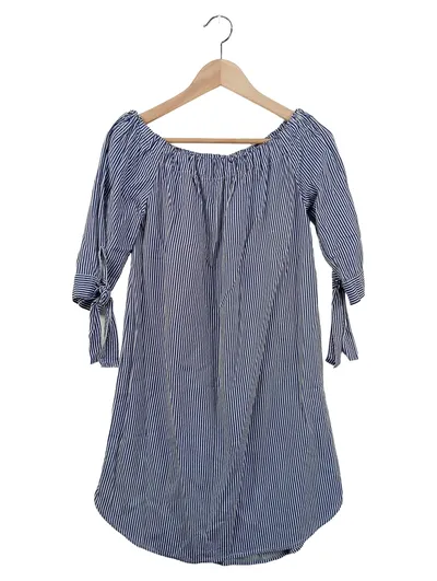 LASCANA Damen Freizeitkleid Gr. 38/M Mehrfarbig Gestreift Viskose