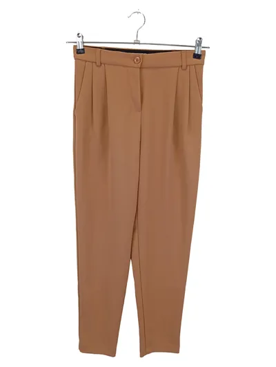 BERNA Damen Stoffhose Gr. 38 Braun Elegant Business Klassisch Bundfalten