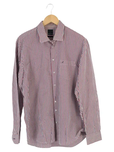 DANIEL HECHTER Herren Business Hemd gestreift Rot Weiß Blau Gr. 52/XL