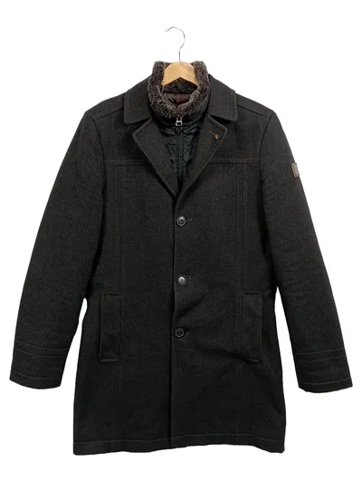 S.OLIVER SELECTION Damen Wollmantel Gr. 38/M Grau Klassisch Business