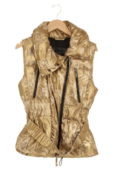 AIRFIELD Damen Steppweste Gold Floral Gr. 36/S Elegant Vintage