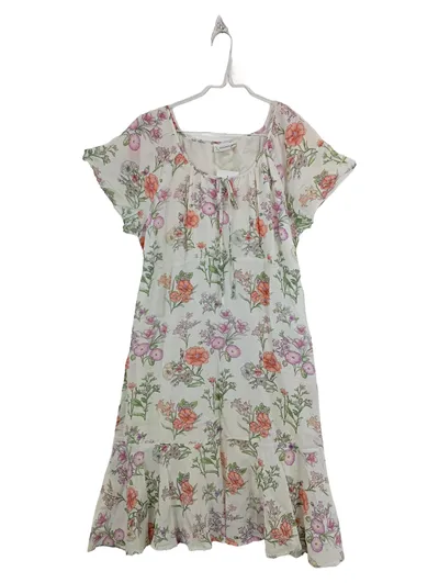 Cellbes Damen Sommerkleid Blumenmuster Gr. 38x40 Viskose Baumwolle Kurzarm Bunt
