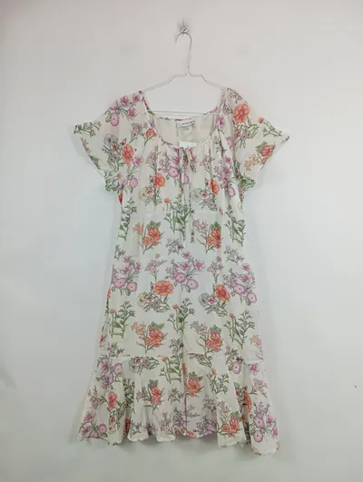 Cellbes Damen Sommerkleid Blumenmuster Gr. 38x40 Viskose Baumwolle Kurzarm Bunt